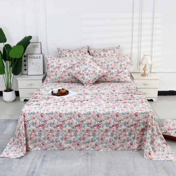 import placeholder for sheet set vintage red rose 25443552