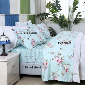 import placeholder for bedding sheet set blue floral 25443561