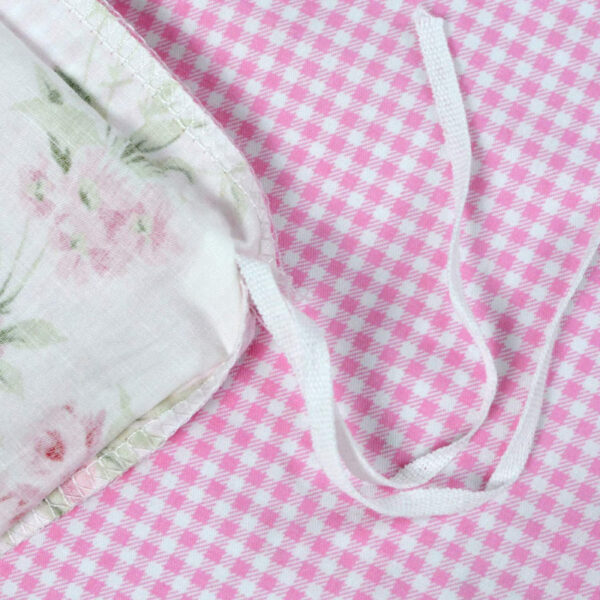 duvet cover set pink grid