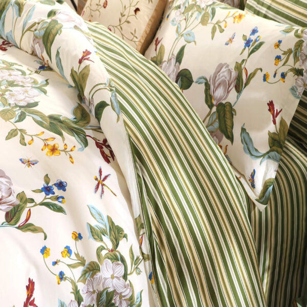 duvet cover set white flower branches