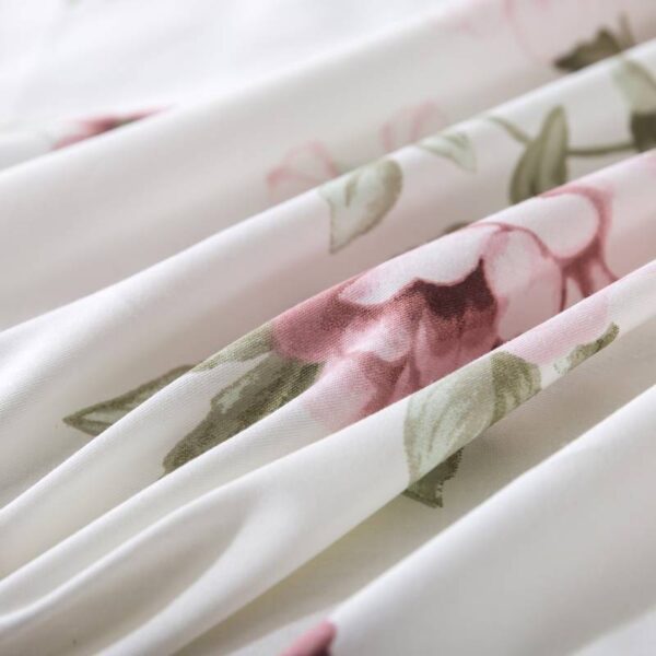 bedding sheet set brick red rose