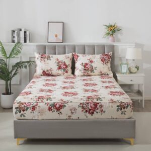 import placeholder for bedding sheet set brown and red peonies 25443567