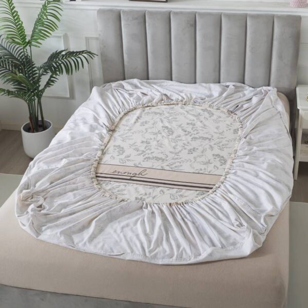 bedding sheet set milky white