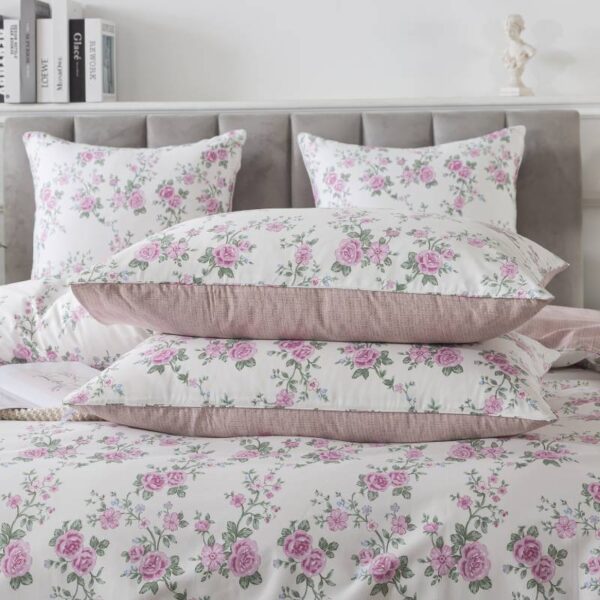 duvet cover set purple rose