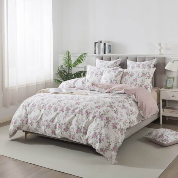 duvet cover set purple rose