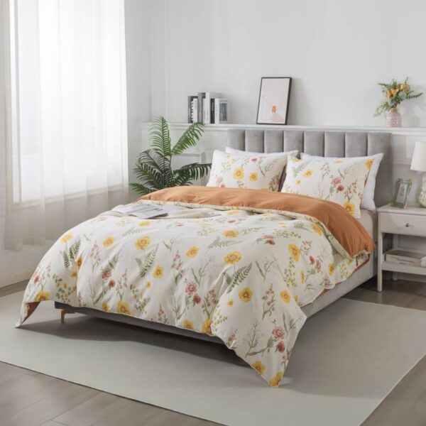 duvet cover set yellow marigold