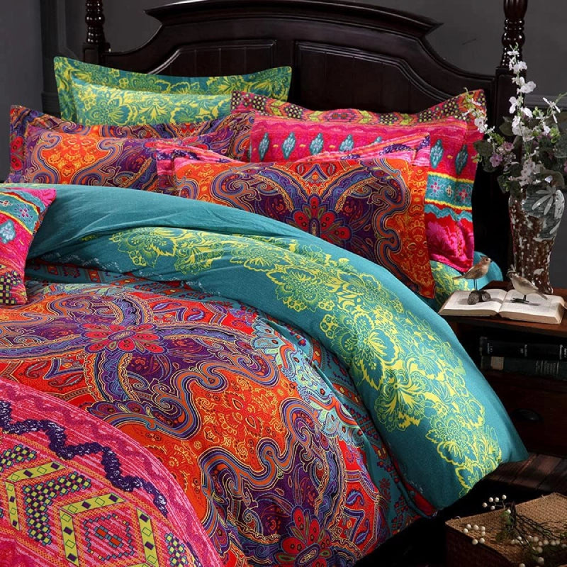duvet cover set mandala print boho