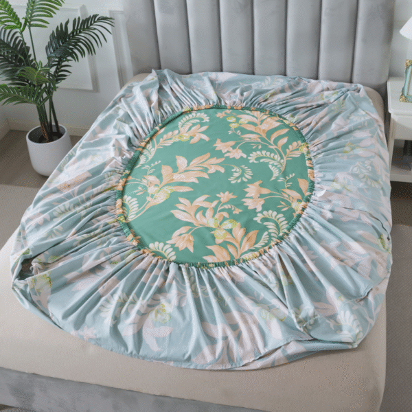 bedding sheet set orange vintage flower