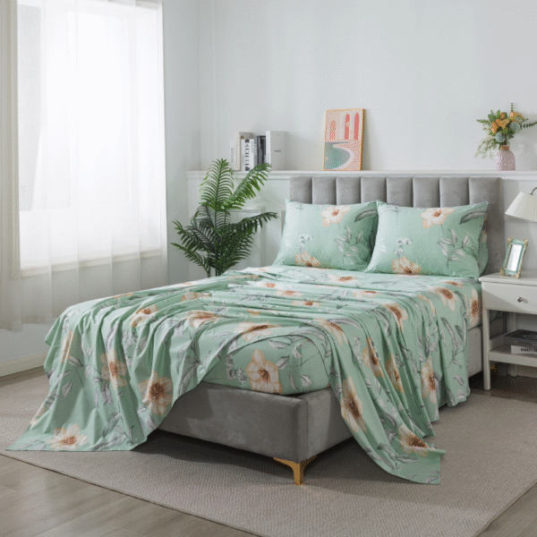 bedding sheet set magnolia flower