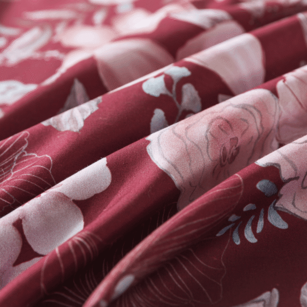 bedding sheet set crimson vines